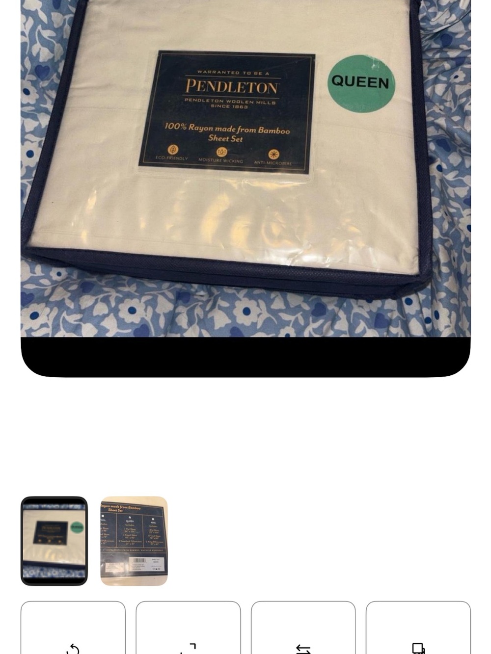 Pendleton White Bamboo Rayon Sheet Set